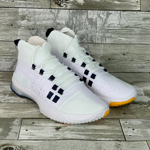 Under Armour Project Rock 1 White Gold Navy Gym - Picture 7 of 11